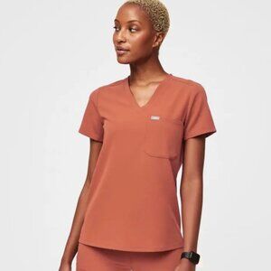 Terracotta Catarina One-Pocket Scrub Top
